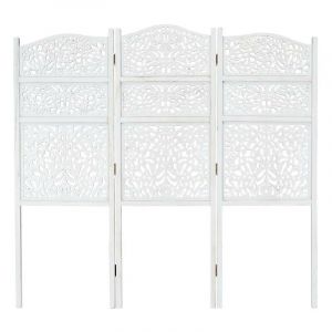 Tête De Lit En Bois "romantique" 140cm Blanc Prix