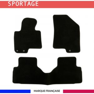 Image de Tapis de voiture - Sur Mesure pour SPORTAGE (2010 - 2015) - 3 pi&egrave;ces - Tapis de sol antid&eacute;rapant pour automobile