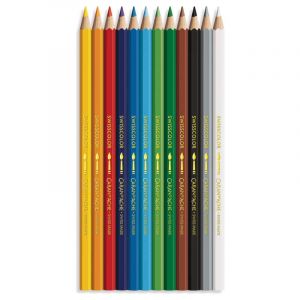 Crayons De Couleur Swisscolor Aquarelle Étui De 12