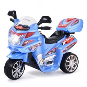 Moto enfant Coast - 6v - PP & acier - Max. 25kg - 82 x 36 x 52.5 cm - Bleu