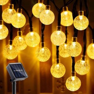 Image de Happy Goods Solar Garden Lights - 50 LED Outdoor Light String - 5 m Illuminated + 2 m Cord - Outdoor Lighting Light Garland - Lighting Chains