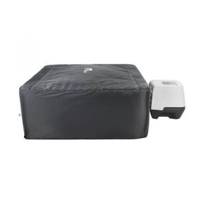 Mspa Housse de protection int&eacute;grale pour spa OSLO PLUS 6 places &Oslash; 188 x 70cm noir