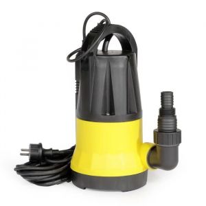 wiltec Pompe immergée avec capteur de niveau d'eau – 400 w, 8500 l/h – Refoulement max. 5 m, profondeur max. 5 m – Thermorégulateur – Pompe submersible Eau