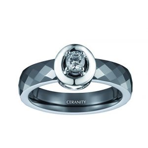 Image de Ceranity 12/0060 N - Bague en argent et céramique pour femme