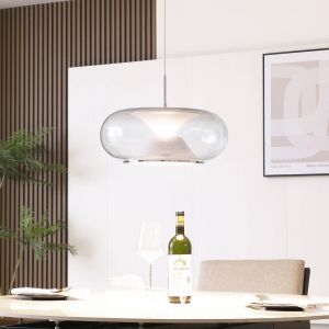 LED Suspension en verre 'Orasa' en verre pour salon & salle à manger