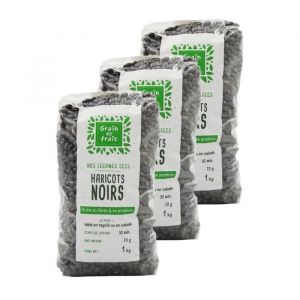 Grain de Frais Lot 3x Haricots noirs - Sachet 1kg