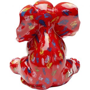 Kare Design Kare Desgin Figurine décorative éléphant à Pois Rouges - Motif Animal - Accessoire de Salon pour étagères et buffets - Sculpture décorative - 16 x 19 x 20 cm (H x l x P)