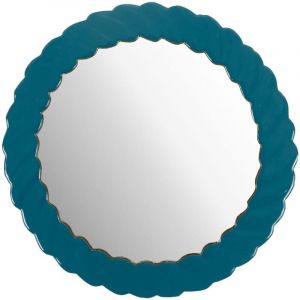 Amadeus Le miroir torsadé en métal bleu