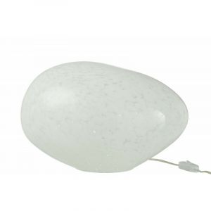 Lampe à Poser Ovale "Dany" 40cm Blanc Prix