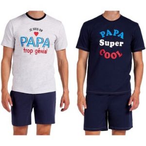 Pyjama Court Coton Amo Pack De 2