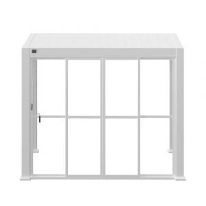 Hesperide Portes coulissantes pour pergola bioclimatique "Evora" - 1/3 côté - 3,4 x 2,3 m Blanc