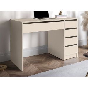 Bureau avec 5 tiroirs – Beige - JENEMI