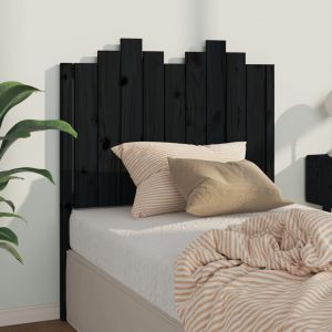 VidaXL Tête de lit Noir 96x4x110 cm Bois massif de pin