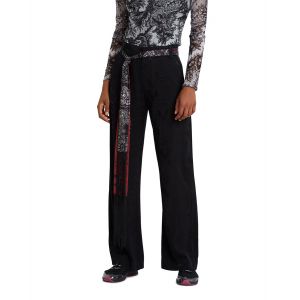 Image de Desigual Pantalon fluide à imprimé géométrique Noir - Taille 36