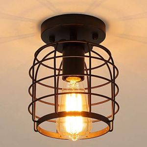 686 Plafonnier Industriel, 6-Lumières Lampe Plafond Moderne, E27 Lustre Suspension en Metal pour Salon, Chambre, Cuisine, Salle À Manger