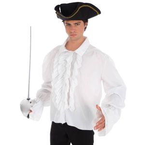 Ruedelafete Chemise Pirate blanche coton adulte