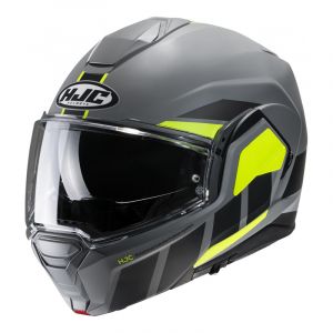 HJC Casque modulable i100 Beis gris/jaune fluo mat- L