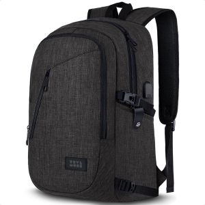 TRVLMORE Sac à dos - 25L - 15.6 inch - Sac à dos pour ordinateur portable - Sac d'école - Unisexe - Résistant aux éclaboussures - Garantie à vie - Anthracite