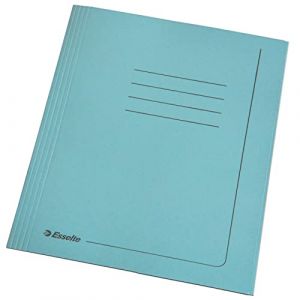 Esselte Chemise à 3 rabats extensible 230 x 330 mm pour 250 feuilles bleu pastel (pack de 25 )