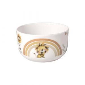 Villeroy & Boch Boho kids Roar like a lion Bol pour enfants, Bol en porcelaine de style bohème, Ø 12,5 cm, Lavable au lave-vaisselle, Compatible micro-ondes, Multicolore