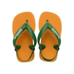 Havaianas Gar&ccedil;on Unisex Kinder Baby Brasil Logo II Tongs, Orange Citrus, 19 EU