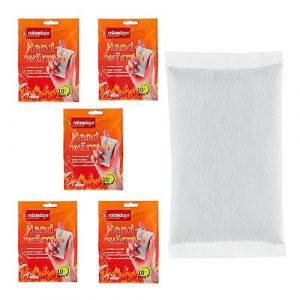 Relaxdays Patch Chauffant, 5 Paires, pour des Mains Qui restent au Chaud Pendant 10 h, activé par l’air, Blanc