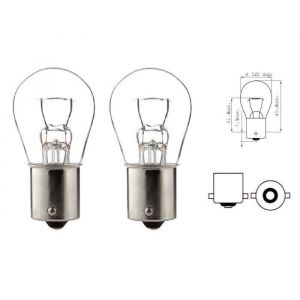 Cyclingcolors 2x AMPOULE 12V 21W BA15S TRANSPARENT AUTO MOTO SCOOTER