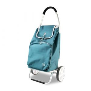 Amig - Chariot de Courses &agrave; 2 Roues - Sac Ajustable - Aluminium l&eacute;ger - Charge maximale : 15 kg - Capacit&eacute; : 50 L - Dimensions : 95 x 45,5 x 12 cm - Couleur : Vert