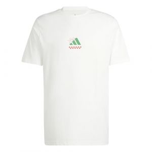 Adidas Homme Lounge Pizza Graphic T-Shirt, Off White, 3XL