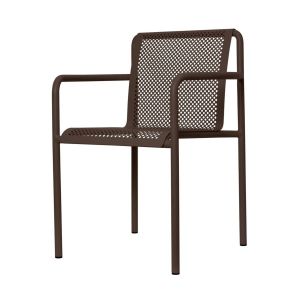 Image de Ferm Living Chaise en acier marron avec accoudoirs 80x60cm Dapple
