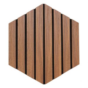 Lot de 3 panneaux décoratifs Colva effet noyer fond noir