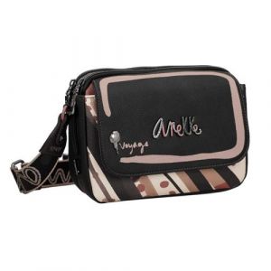 Anekke - Sac bandoulière à rabat "Parisian" - 25 x 18 x 8 cm - Multicolore