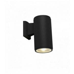 Searchlight Applique d'ext&eacute;rieur 1 ampoule - noir avec diffuseur en verre transparent