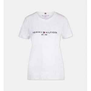 Tommy Hilfiger T-shirt ajust&eacute; griffe coton organique Blanc