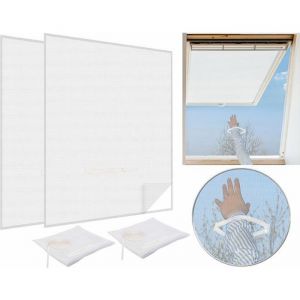 Infactory 2 moustiquaires avec fermeture à glissière - Blanc
