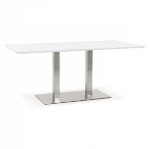 Table de Repas Design "Samba" 180cm Blanc Prix