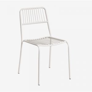 Chaise de salle à manger empilable Elton SKLUM Blanc Gardenia