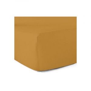 Drap-housse 100% coton 57 Fils Safran - 80 x 200 cm - Bonnet 30 cm