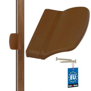 KOTARBAU Poignée de Porte de Balcon Pratique en Plastique Poignée de Fumeur Poignée de Porte de Terrasse Poignée de Fermeture Coquille (Marron)