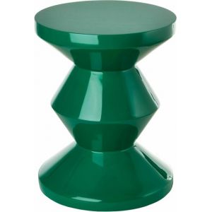 Pols potten Tabouret Zig Zag / Plastique vert émeraude en matière plastique