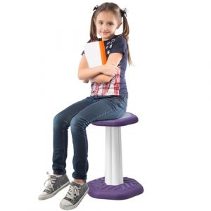 VEVOR Tabouret Oscillant avec Coussin en &Eacute;ponge, Tabouret Dynamique Capacit&eacute; de Charge 70 kg, Si&egrave;ge Ergonomique, pour Am&eacute;lioration de la Concentration et de la Posture, pour &Eacute;coles Bureau, Violet