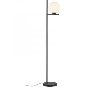 Frankystar - Pure Lampadaire en Métal Couleur Noir avec Boule Blanche h. 150Cm