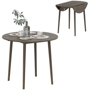 Homcom Table à manger pliante pour 4 personnes panneaux de particules noir