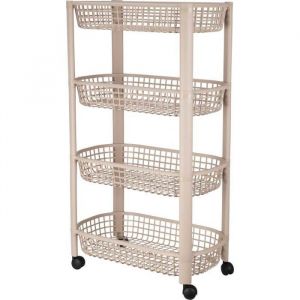 EXCELLENT Chariot de cuisine 4 &eacute;tages 79 cm beige KO-019000010