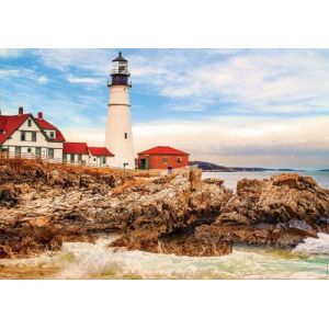 Image de Educa Puzzle Adulte : Le Phare Avec Vue Sur La Mer Et Les Rochers - 1500 Pieces Collection Paysage