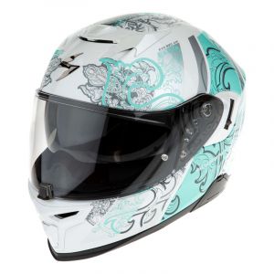 Image de Scorpion Casque int&eacute;gral Exo-520 Evo Air Fasta blanc/bleu clair- 2XS