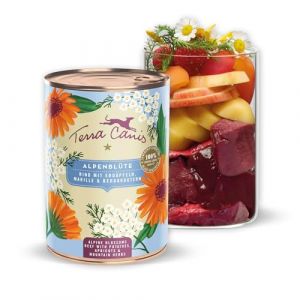 Terra Canis Lot économique : 12 x 400 g Menu Floralis Fleur des Alpes : bœuf, nourriture humide pour chien
