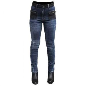 Overlap Jean moto femme Kara bleu/noir wash- US-34