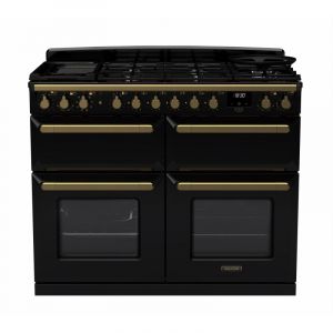 Falcon PIANO DE CUISSON ESTEL DELUXE BC TAB MIX 110 CM NOIR BRILLANT LAITON ANTIQUE
