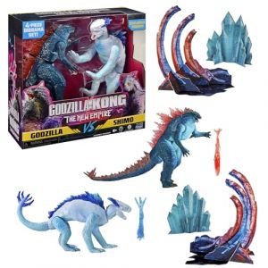 MonsterVerse - Godzilla x Kong, Pack de 2 Figurines articulées, 15 cm, Godzilla vs Shimo, pour Les Enfants dès 4 Ans, MN3041